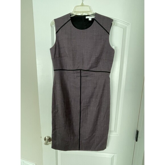 Hugo Boss Difana Purple Tweed Stretch Wool Dress Size 10 - Picture 7 of 10